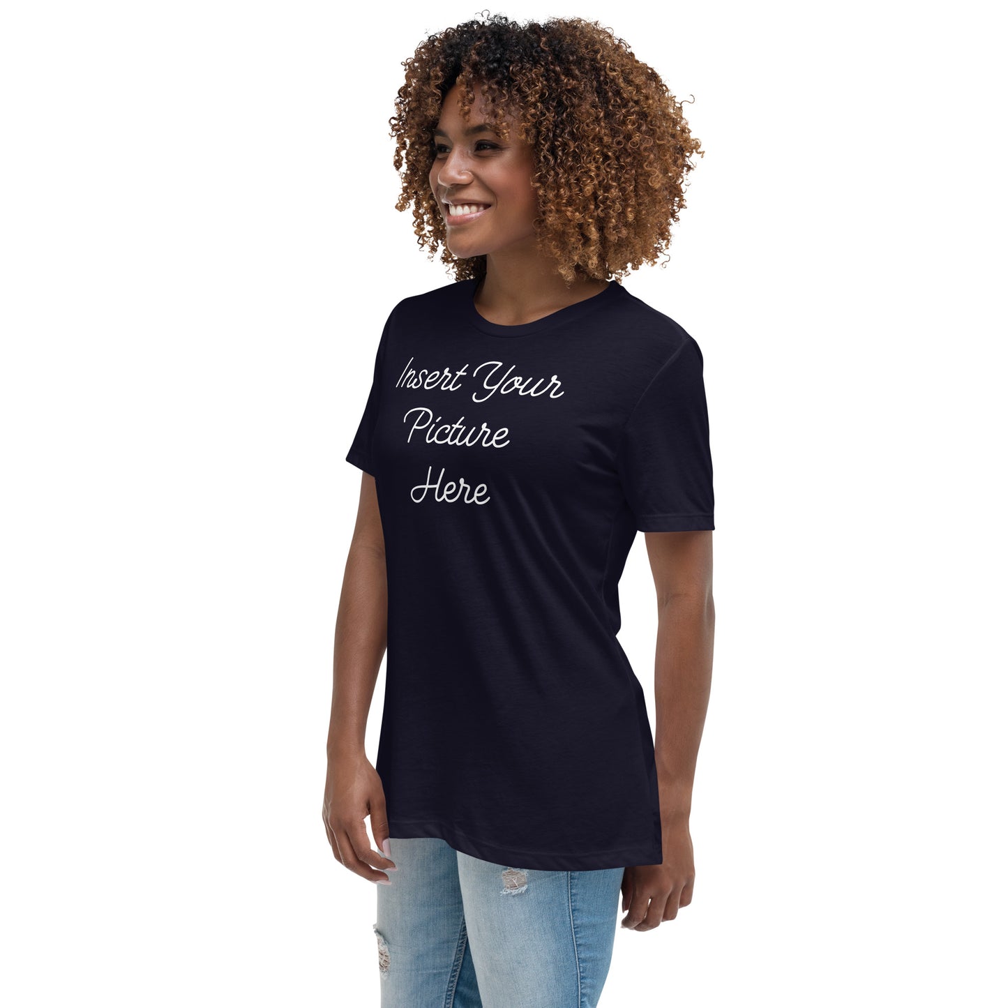 CUSTOM Worldly Love: Women's Mother's Day T-Shirt - 'Moms Make the World Go Round' on White Letters