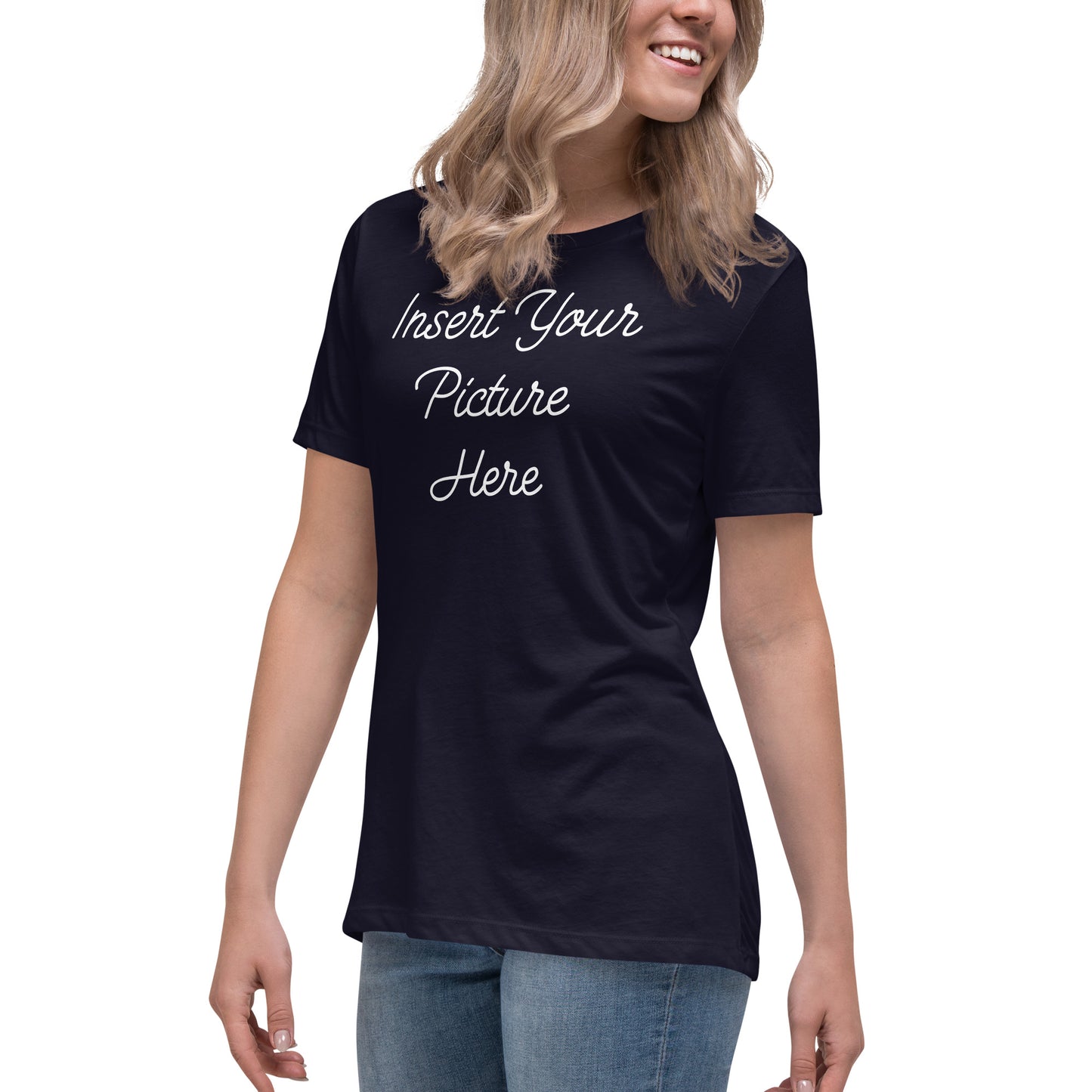 CUSTOM Worldly Love: Women's Mother's Day T-Shirt - 'Moms Make the World Go Round' on White Letters