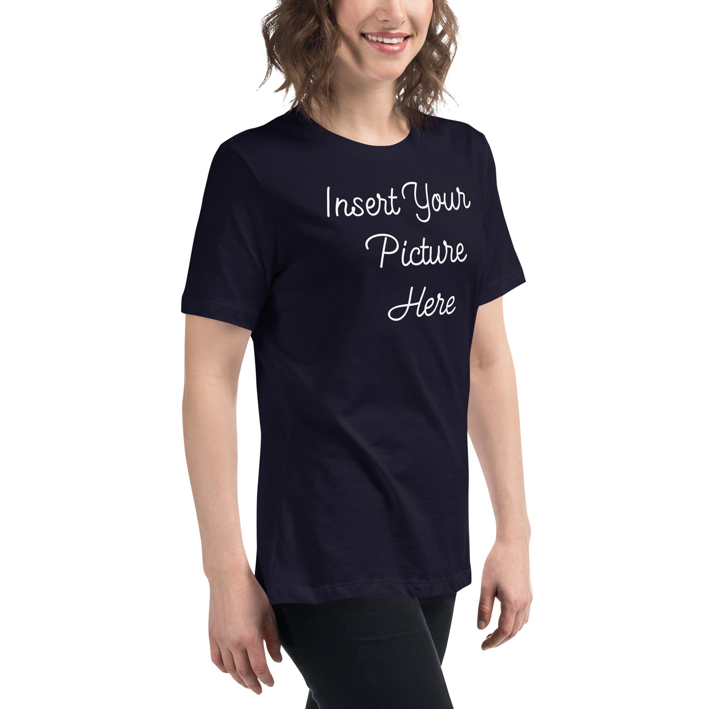 CUSTOM Worldly Love: Women's Mother's Day T-Shirt - 'Moms Make the World Go Round' on White Letters