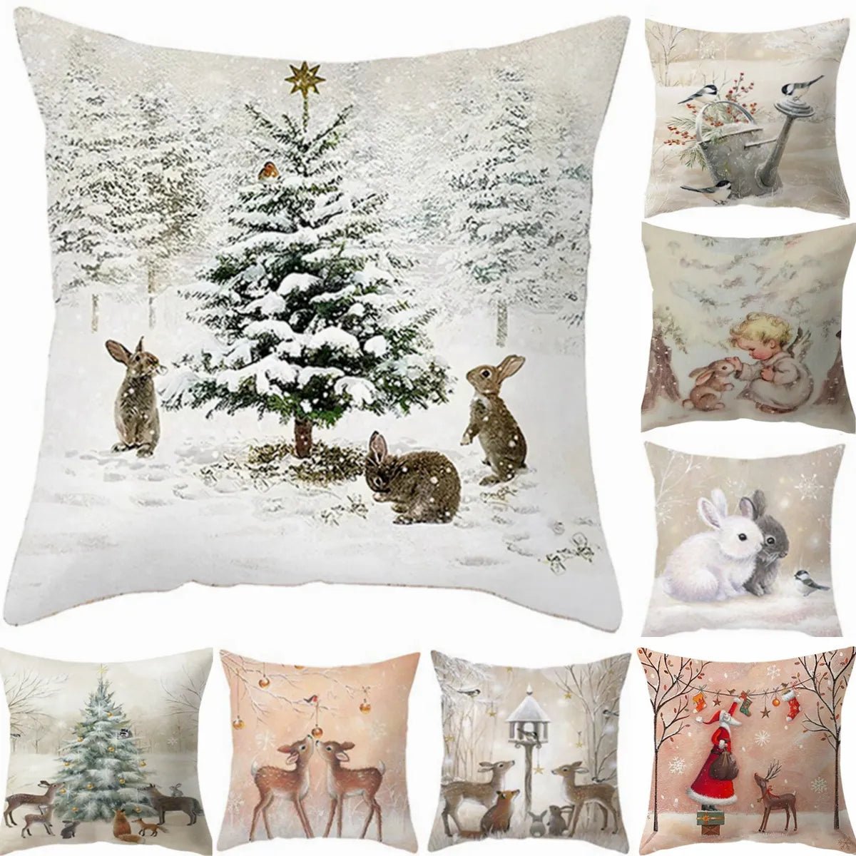 18" Winter/Christmas Cushion Covers - Elysian-Shop