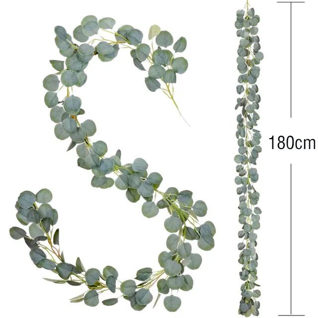 6' Long Faux Silk Eucalyptus Garland - Elysian-Shop