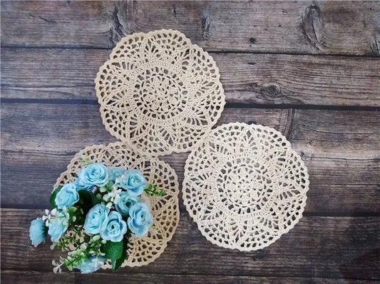 Cotton Lace Crochet Table Cloth - Elysian-Shop